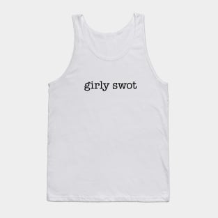 Girly swot (black) Tank Top